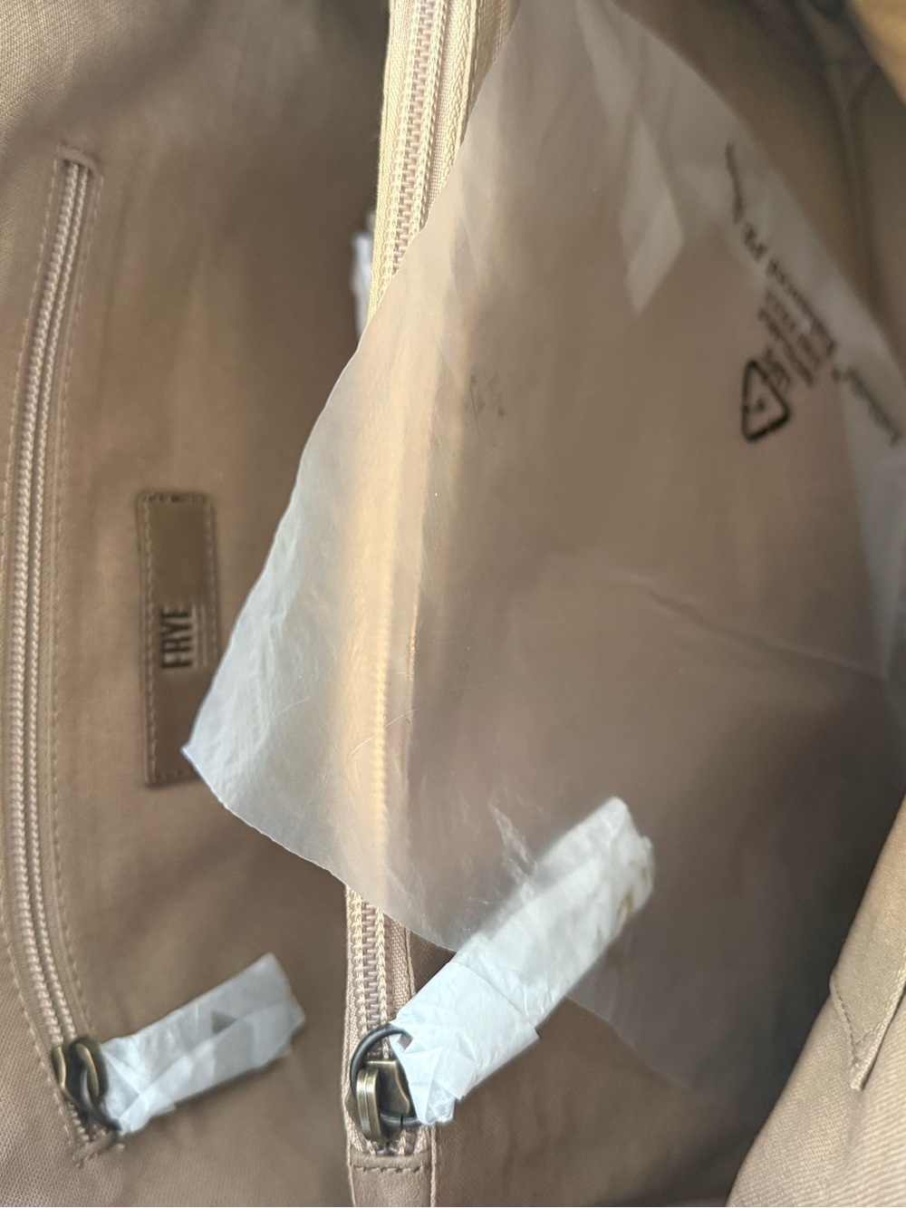 Frye Melissa Tota Bag Genuine Leather New With Duster Bag Brown Leather - Picture 10 of 11